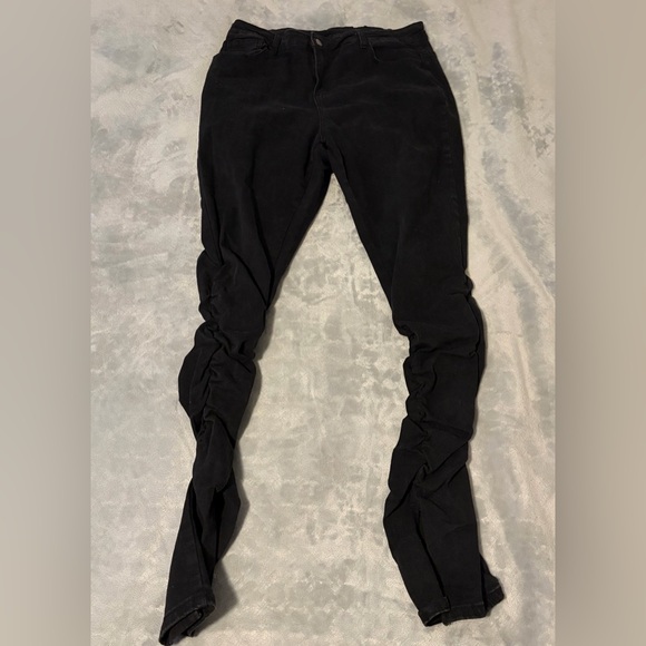 SHEIN Women's Black High Waist Split Hem Stacked Skinny Jeans - Picture 3 of 8